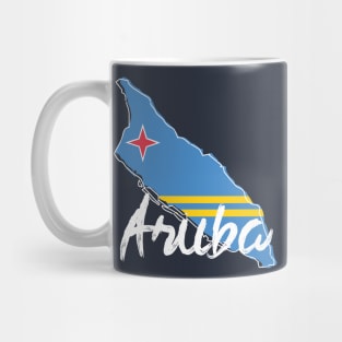 Aruba Map and Flag Mug